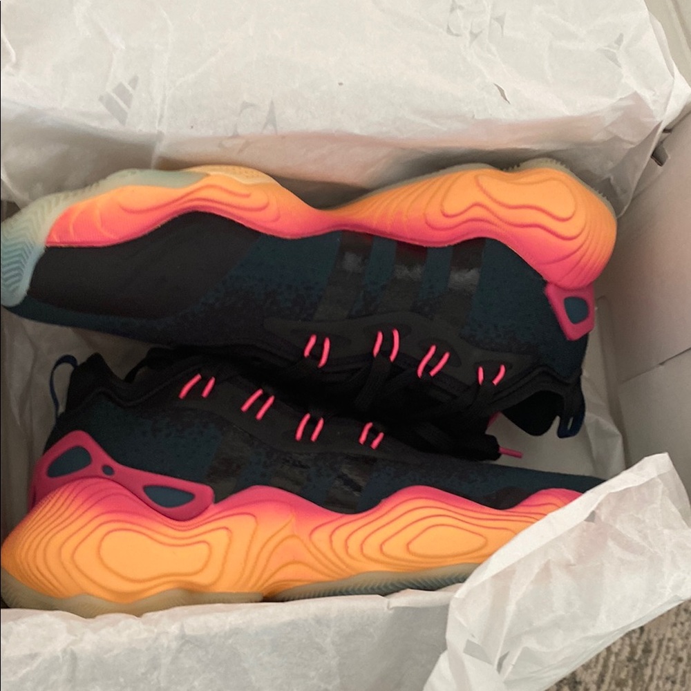Adidas Black and Neon Pink men’s Basketball Shoes